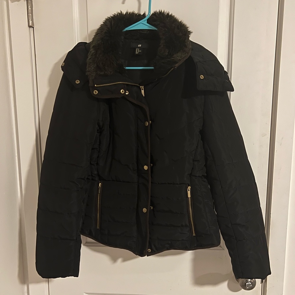 H&M black puffer jacket